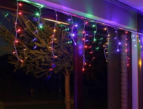 Гірлянда світлодіодна бахрома 3х0,5 м 120 лампочок Різнокольоровий (1518249791) - фото 3 Гірлянда світлодіодна бахрома 3х0,5 м 120 лампочок Різнокольоровий (1518249791) - фото 3