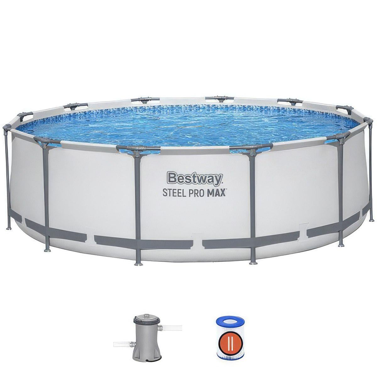 Басейн каркасний Bestway 56260 круглий 366×100 см 9150 л з фільтр-насосом (35245482)