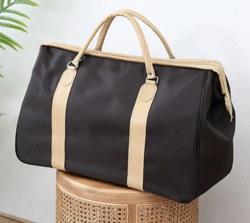 Сумка дорожная из водонепроницаемой ткани 35х45х22 см Коричневый (11415) - фото 2