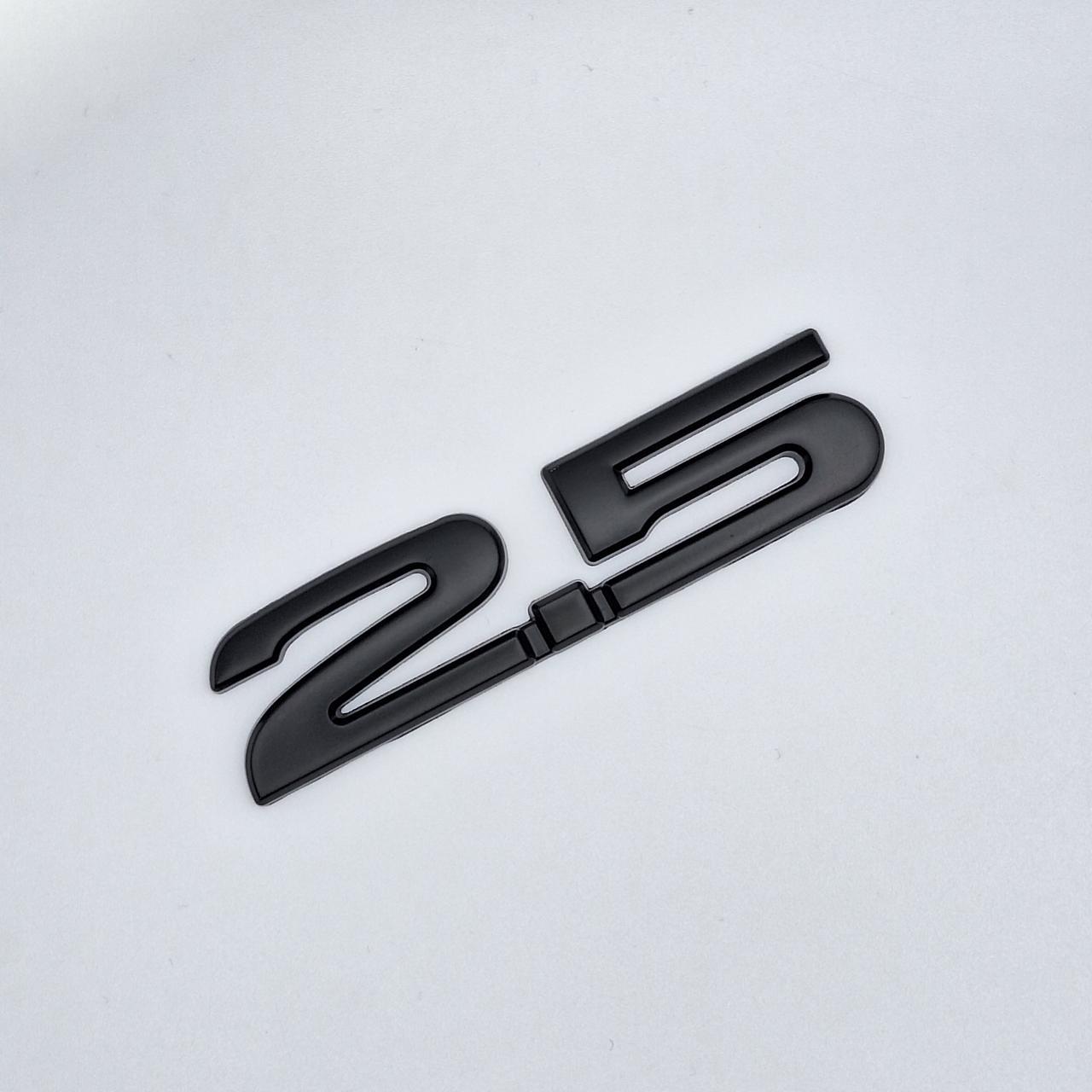 Эмблема надпись 2,5 Mazda металл Черный матовый (1947854087)