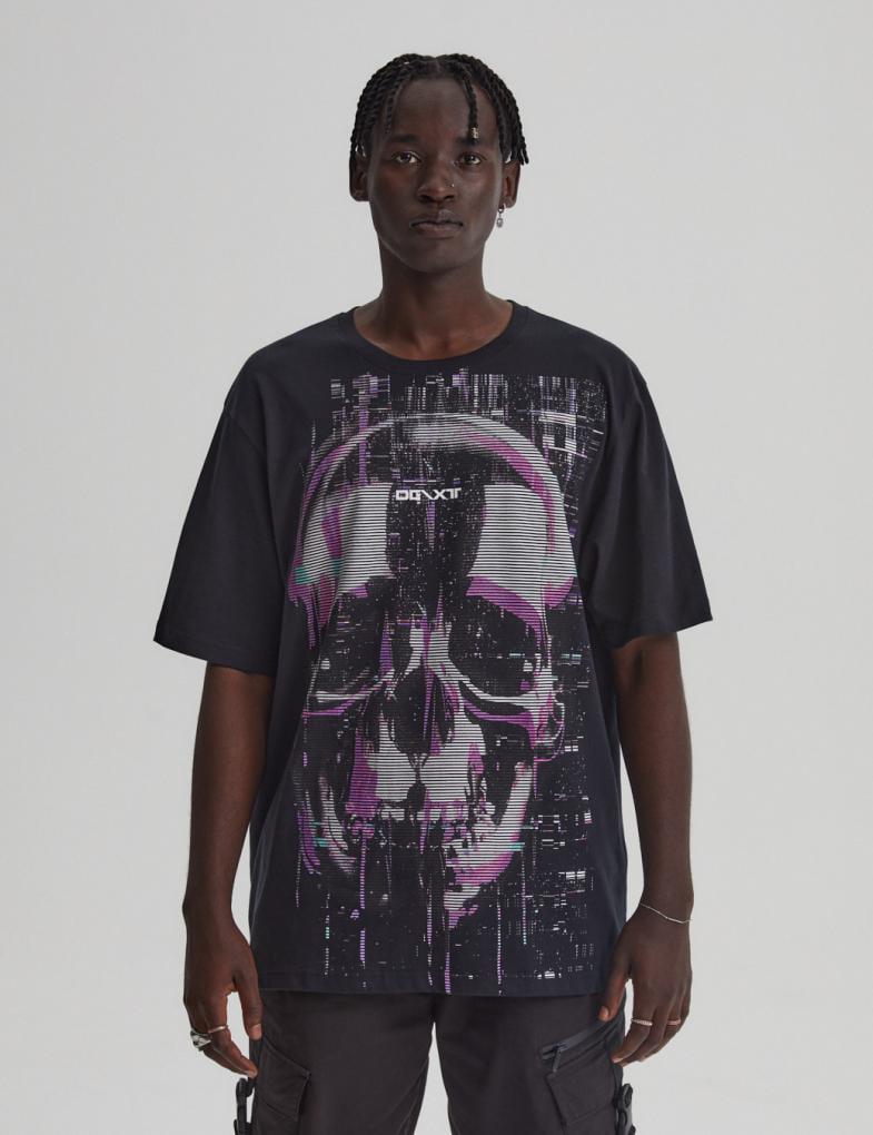 Футболка чоловіча Diverse Dext Skull 23 XL Чорний (5902598917522)