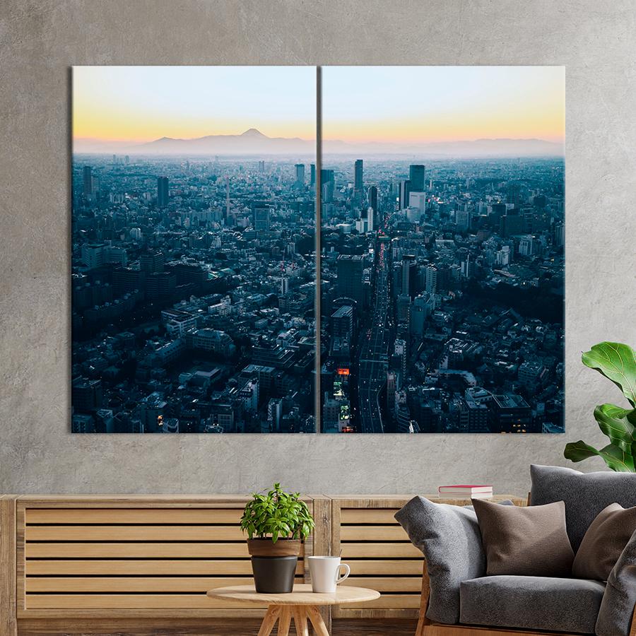 Настенний декор Мрачная панорама Токио 165x122 см (A754-2)