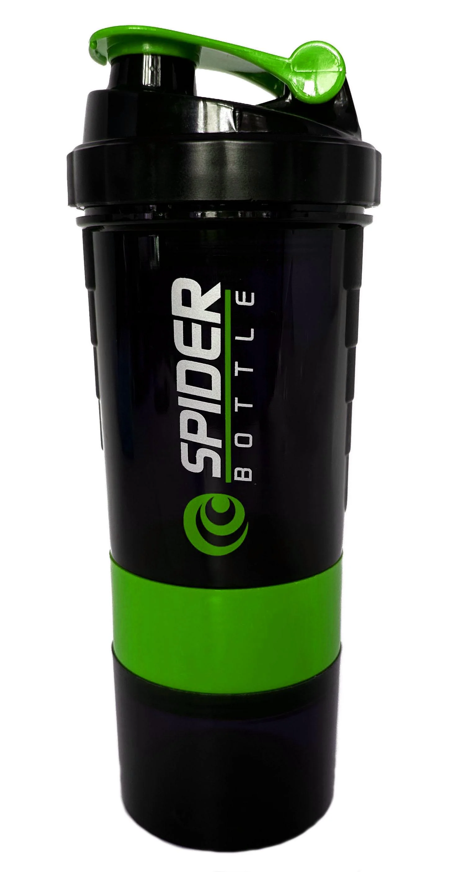Шейкер спортивный EasyFit Spider 0,5л Черно-зеленый (EF-7200)