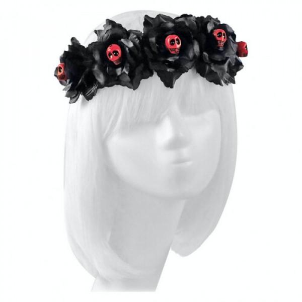 Декор на Хэллоуин Seta Венок Розария с черепами (19-925BLK)
