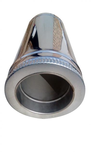 Труба утеплена для димоходу 100/160 нержавіюча сталь 0,6 мм L-1 м