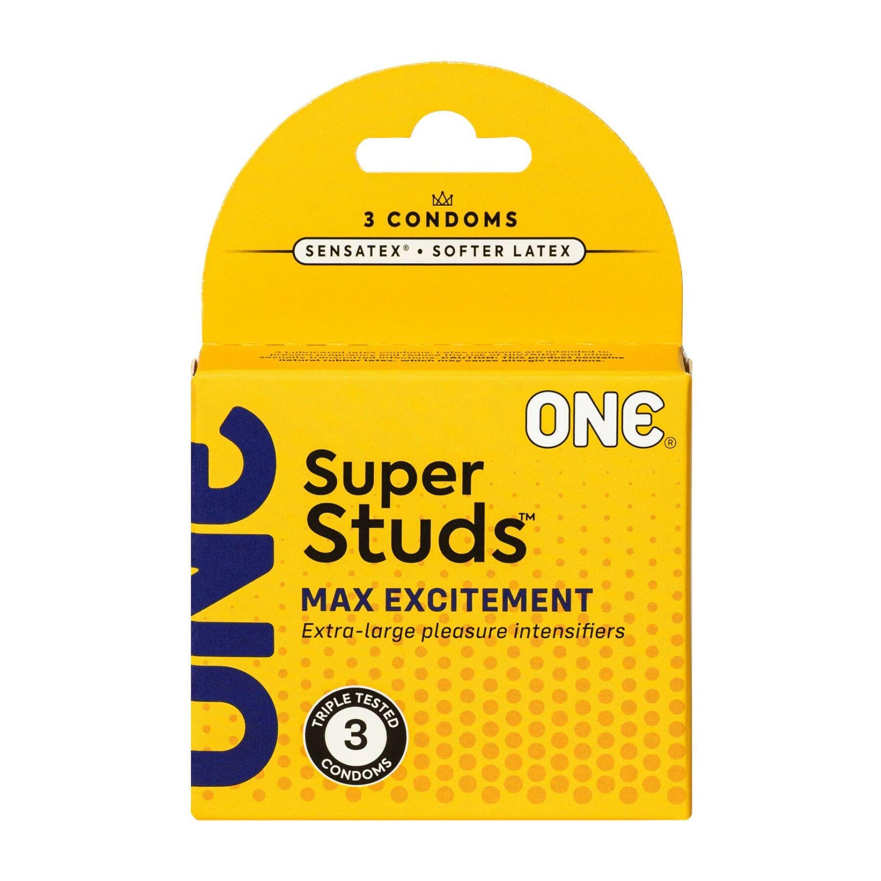 Презервативи ONE Super Studs з точковим рельєфом зі змазкою 3 шт. (BLS0782) Презервативи ONE Super Studs з точковим рельєфом зі змазкою 3 шт. (BLS0782)