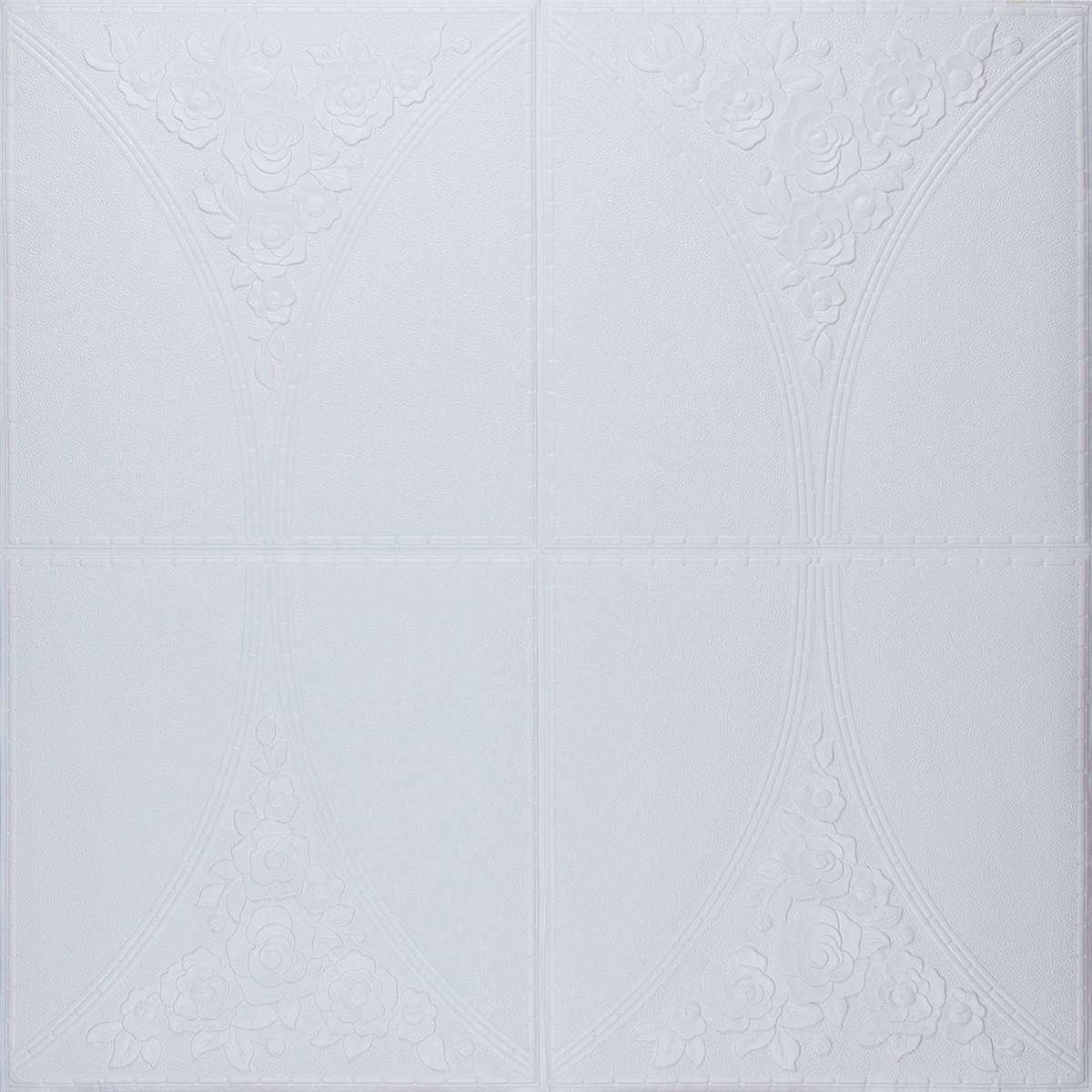 Панель самоклеящаяся декоративная настенно-потолочная 3d 700х700х4 мм (117)