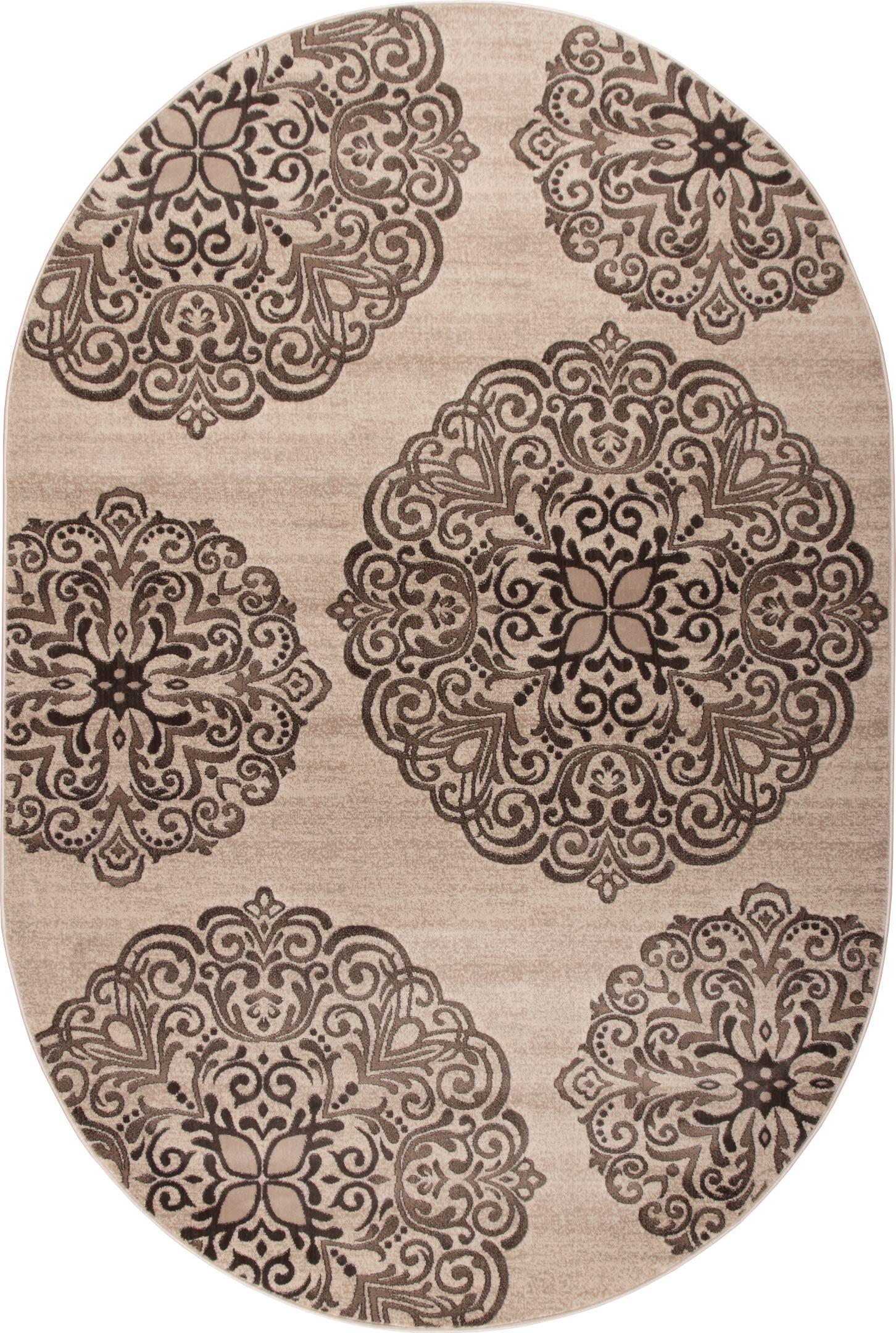 Ковер Karat Sonata 22003/110 2x3 м овальный Коричневый/Бежевый (00-00007308) Ковер Karat Sonata 22003/110 2x3 м овальный Коричневый/Бежевый (00-00007308)