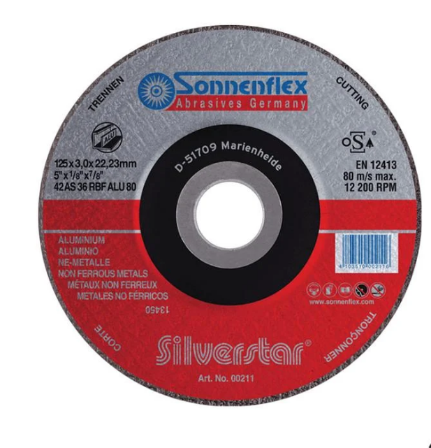 Диск отрезной Sonnenflex AS 36 R BF Alu 230x3x22,2 мм по алюминию тип 41 (INKRU00000P230302S)