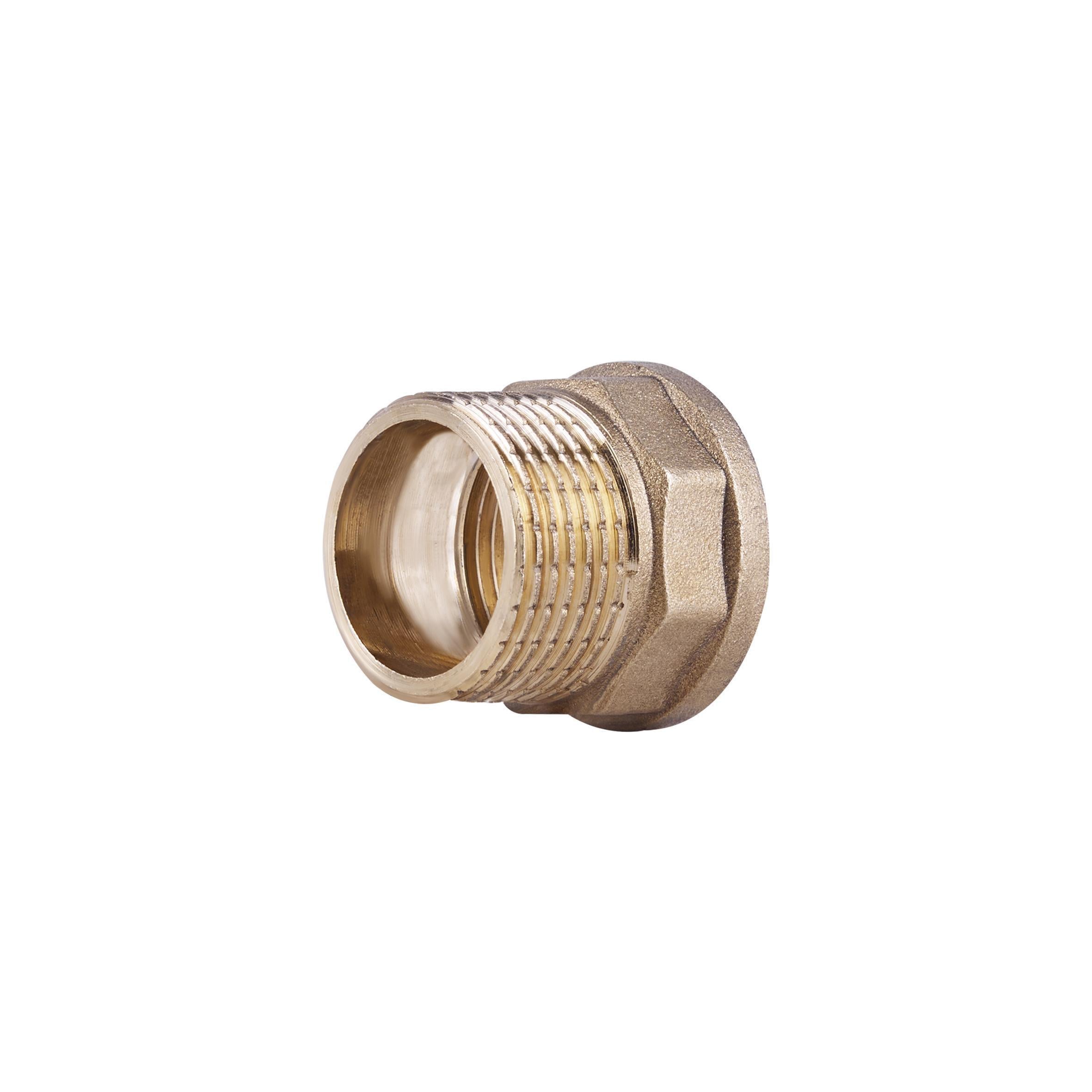 Соединение резьбовое-переходник латунный Thermo Alliance Standart 3/4" В х 1/2"С Желтый (SD4091520L6)
