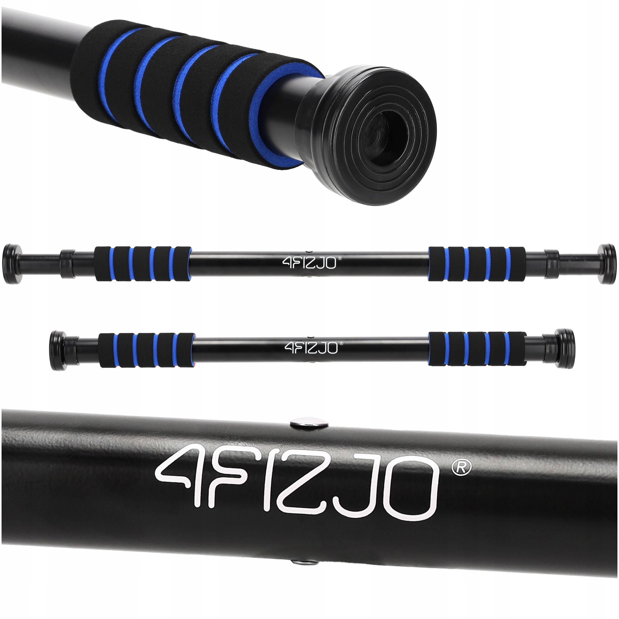 Турник раздвижной 4fizjo Basic 61,5-100 см Black/Blue (P-5905973402705) - фото 3