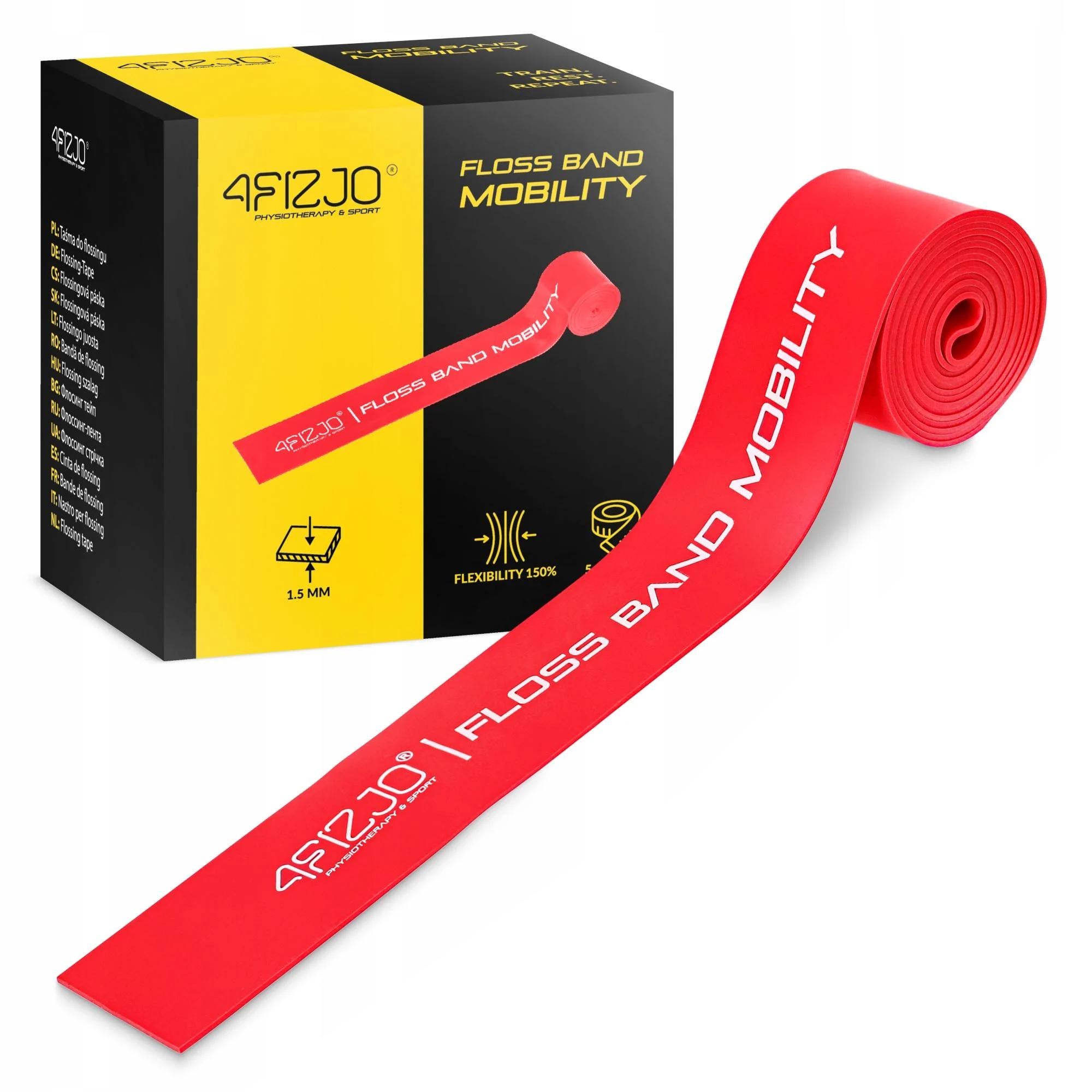 Стрічка компресійна для флосингу 4FIZJO Floss Band 207x5x0,15 см Red (P-5905973405249)