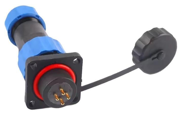 Разъем герметичный SP16 IP68 розетка/штекер на кабель SP16 4S-F-M 4pin 5 А (2735637990)