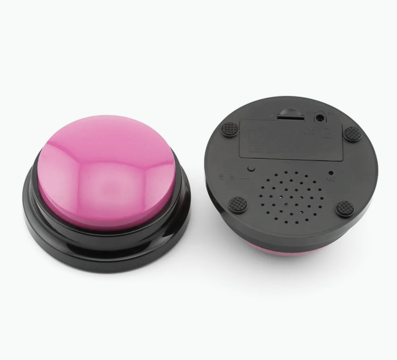 Звукова кнопка для собак та котів Pet Button з голосовою командою 9x4,5 см Рожевий (MK001049) - фото 2