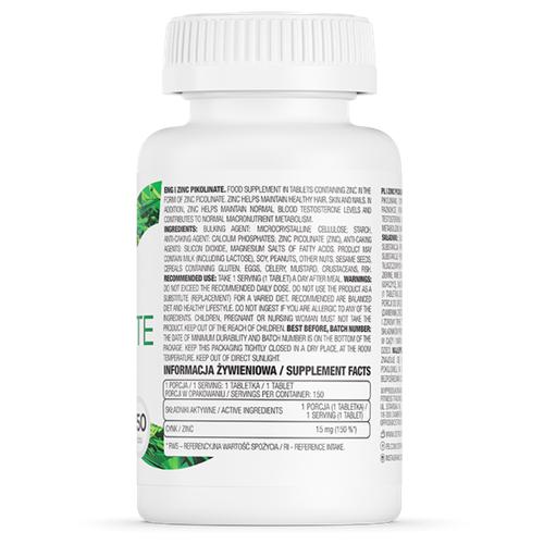 Мікроелемент Цинк для спорту OstroVit Zinc Picolinate 150 Tabs - фото 3