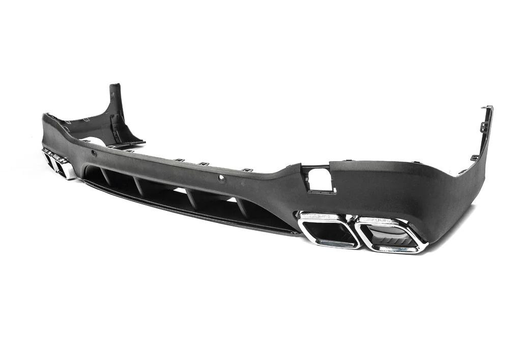 Диффузор задний с насадками Cixtai Silver дизайн AMG63 для Mercedes GLC X253 abs-пластик Черный (151133)