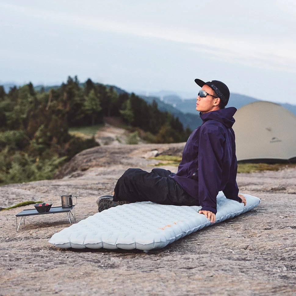 Самонадувний килимок одномісний UL Naturehike CNK2450WS012 186х64 см Сірий (6976507663359) - фото 5