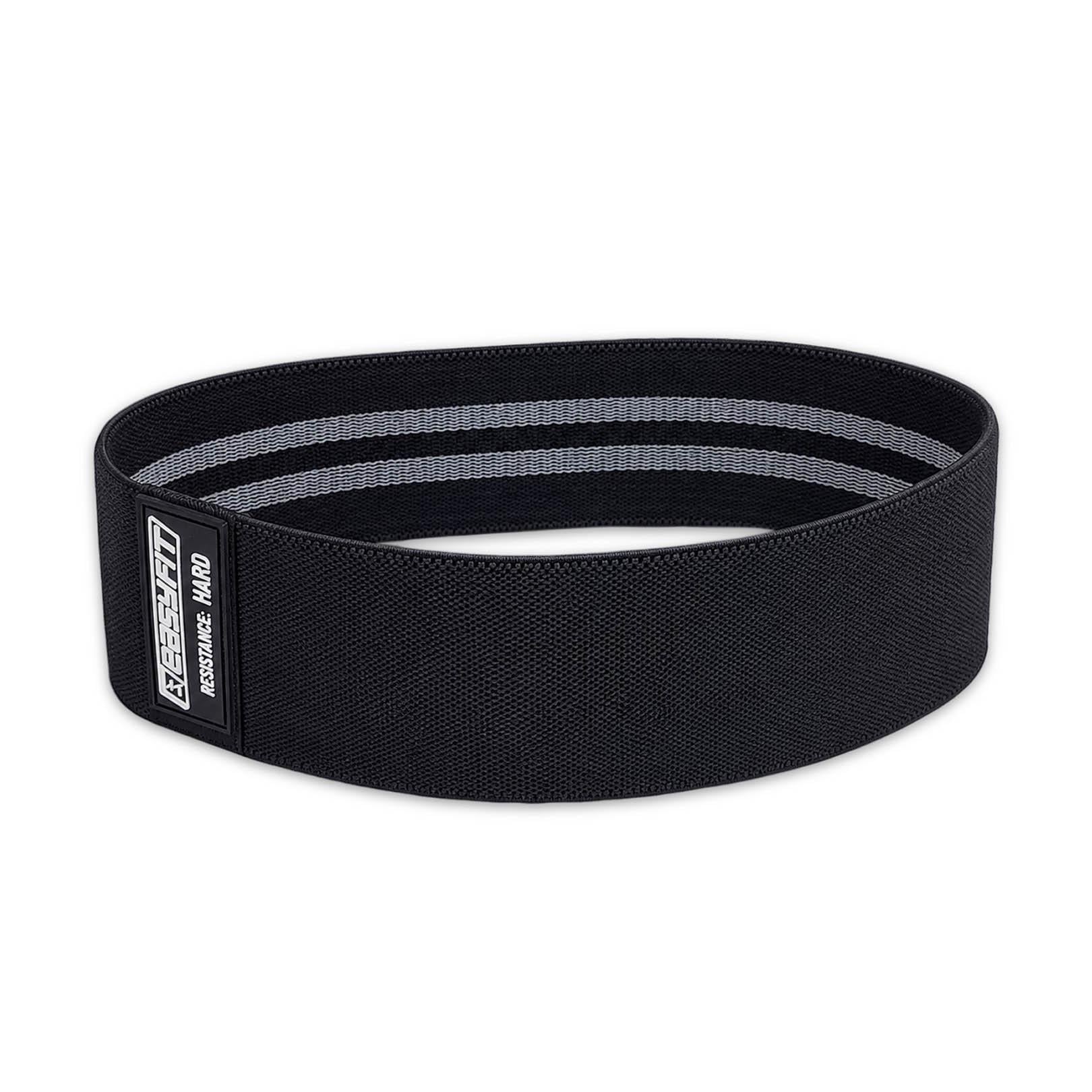 Гумка для фітнесу EasyFit Hard тканинна 38 см Чорний (EF-1820-H) Гумка для фітнесу EasyFit Hard тканинна 38 см Чорний (EF-1820-H)