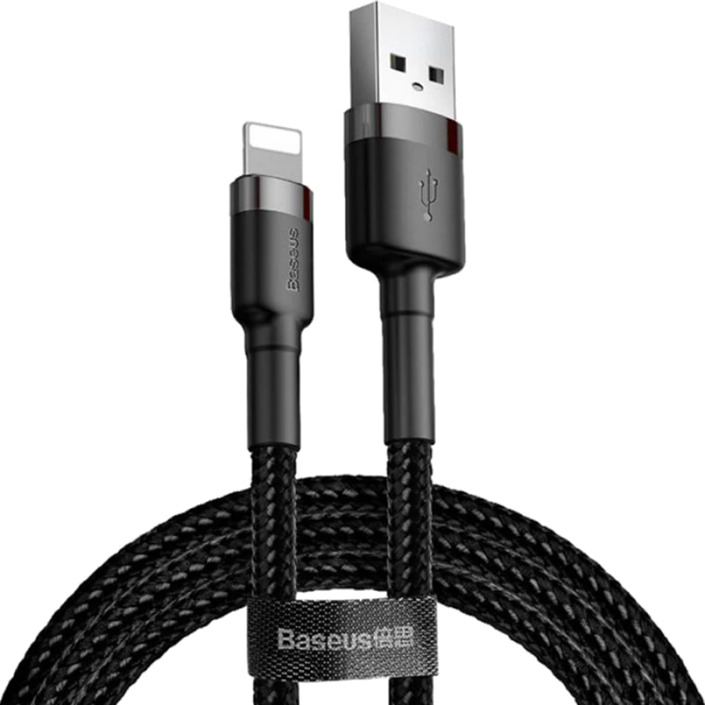 Кабель Baseus Cafule Cable USB for Lightning 2 м Gray/Black (CALKLF-CG1) - фото 1