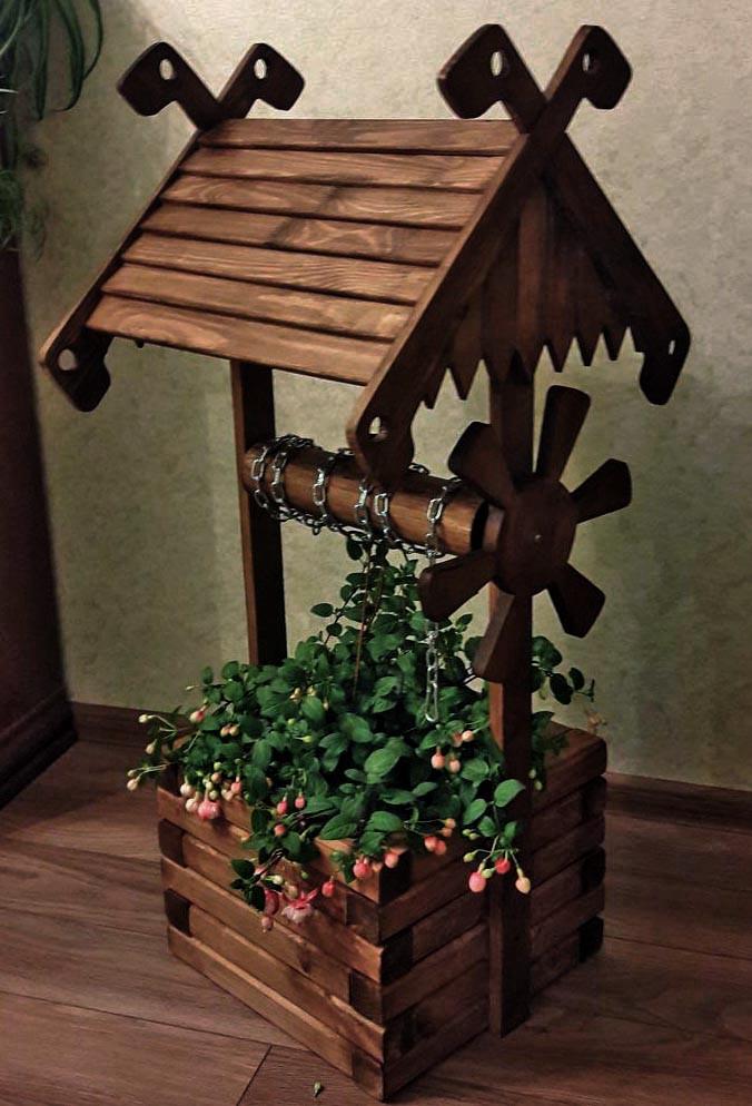 Криниця декоративна із дерева Набаліс Капучино (КОС-001009)