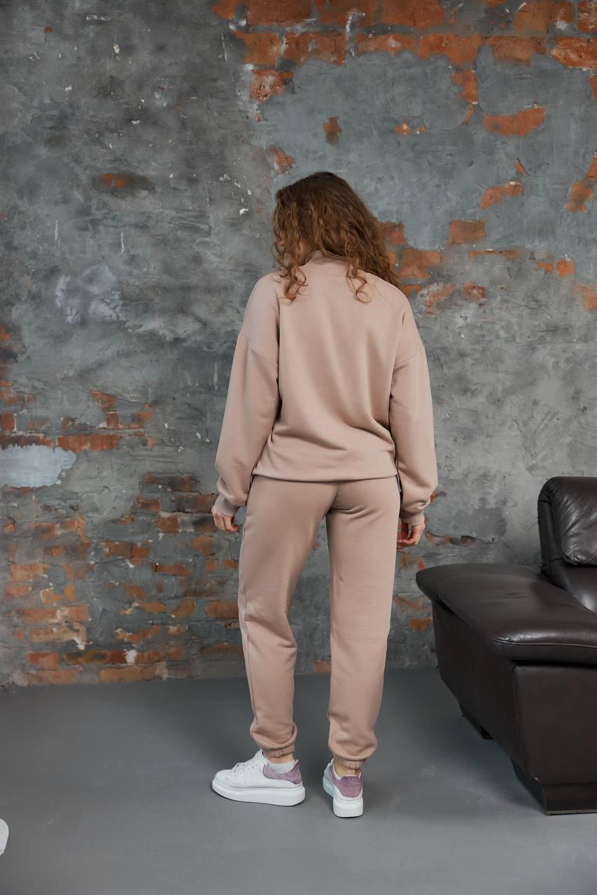 Костюм спортивный женский М148.3 3-х нитка M Кофейный (173-1-61) - фото 3 Костюм спортивный женский М148.3 3-х нитка M Кофейный (173-1-61) - фото 3