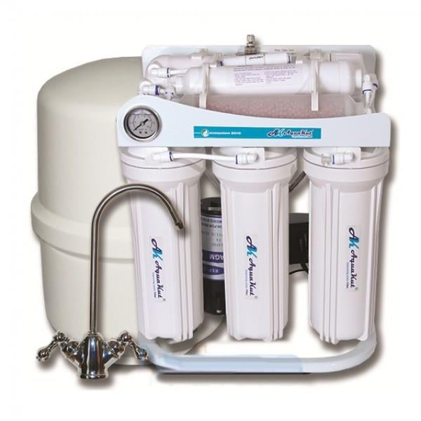 Фильтр обратного осмоса Aquakut RO-6 A7 с насосом и манометром 50G (104-448)