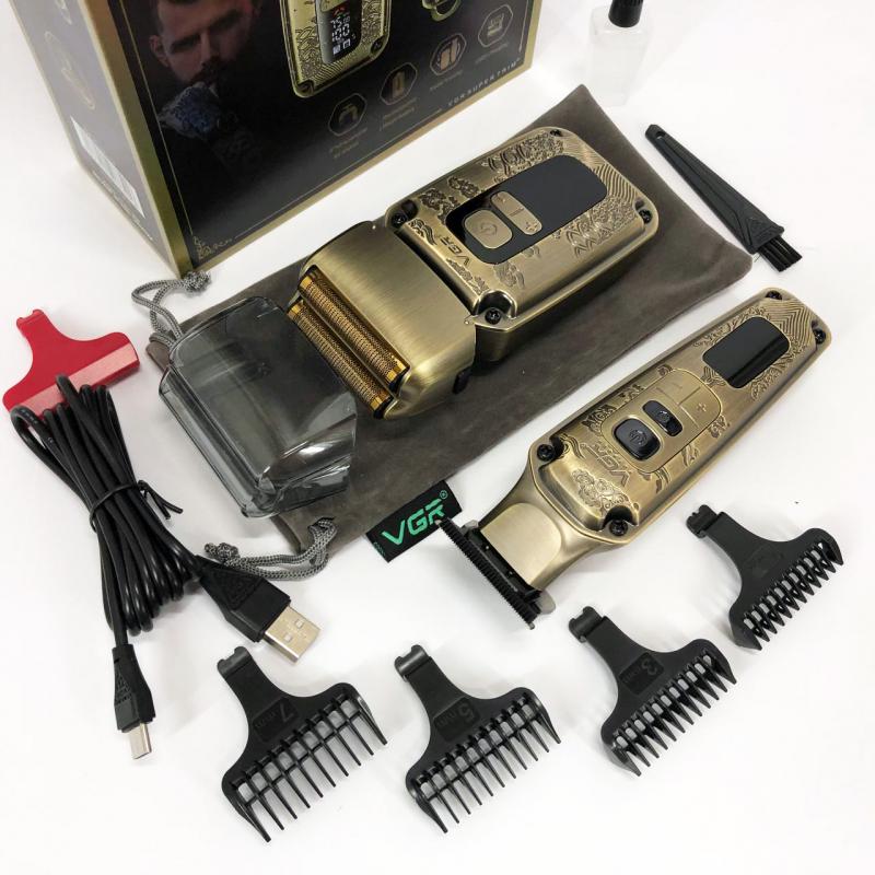 Набор для стрижки и бритья VGR V-641 триммер/сеточный шейвер (31806090) - фото 8