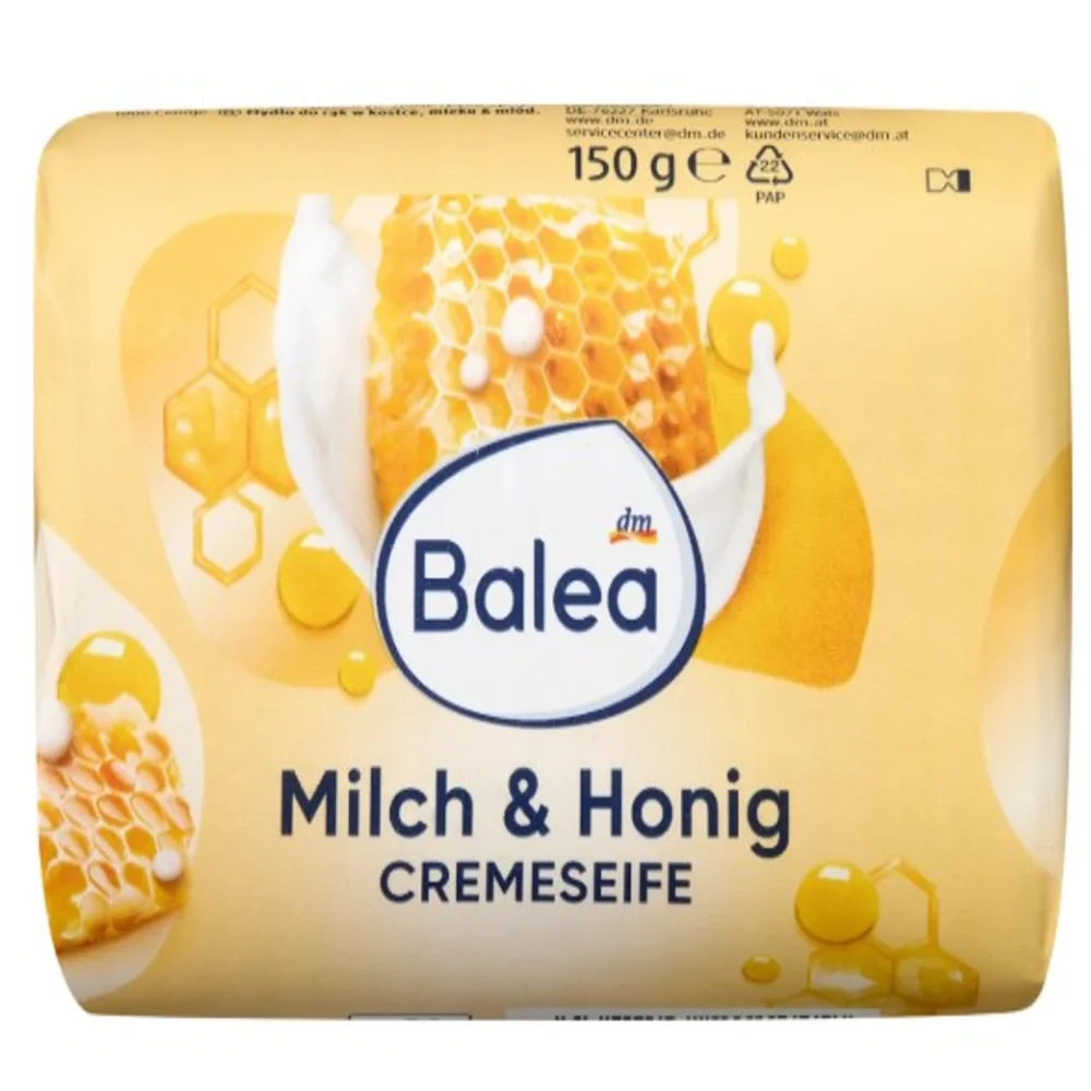 Мыло твердое Balea Crème Seife Milch & Honig для чувствительной кожи 150 г