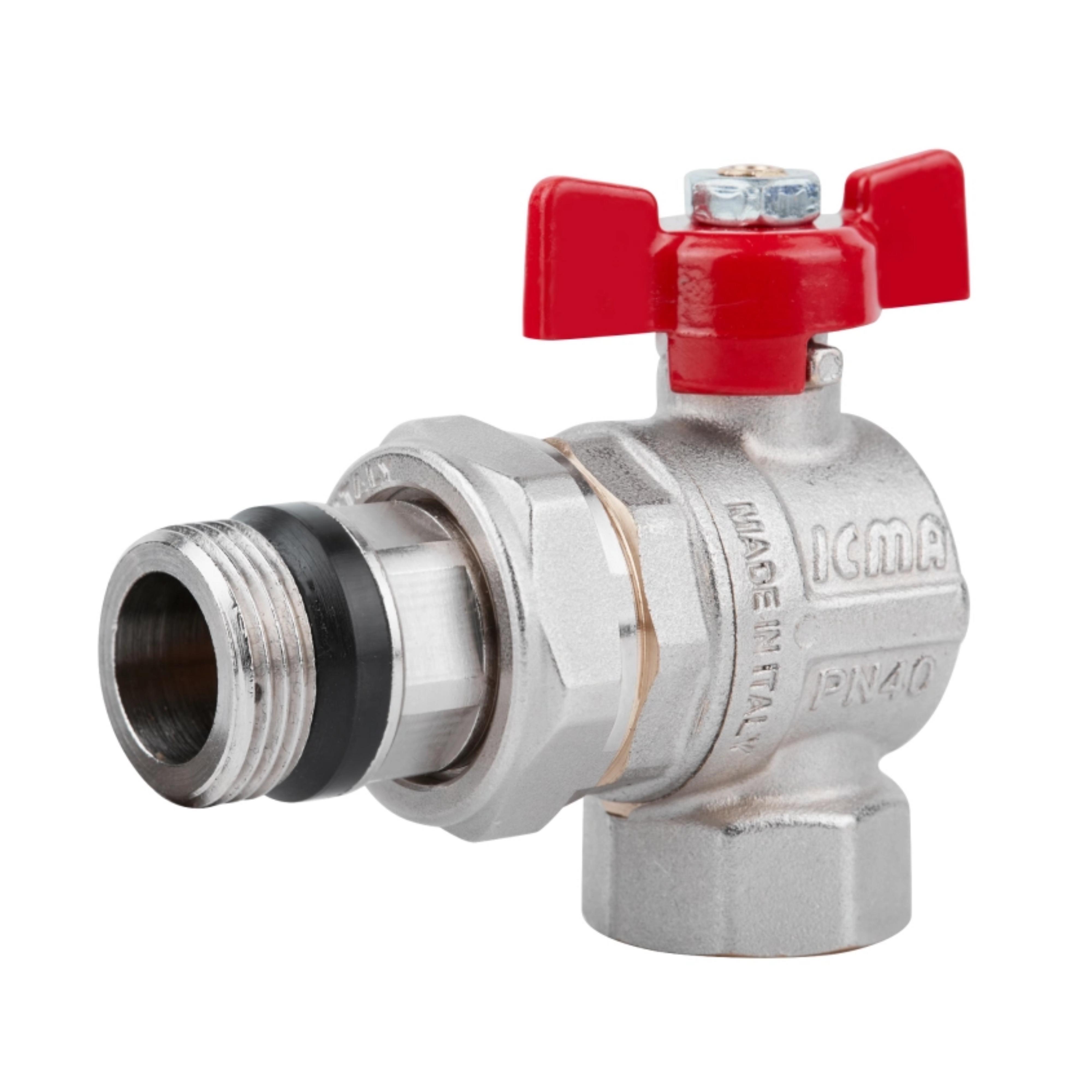 Кран шаровой ICMA FAR. ROSSA 3/4" угловой №362