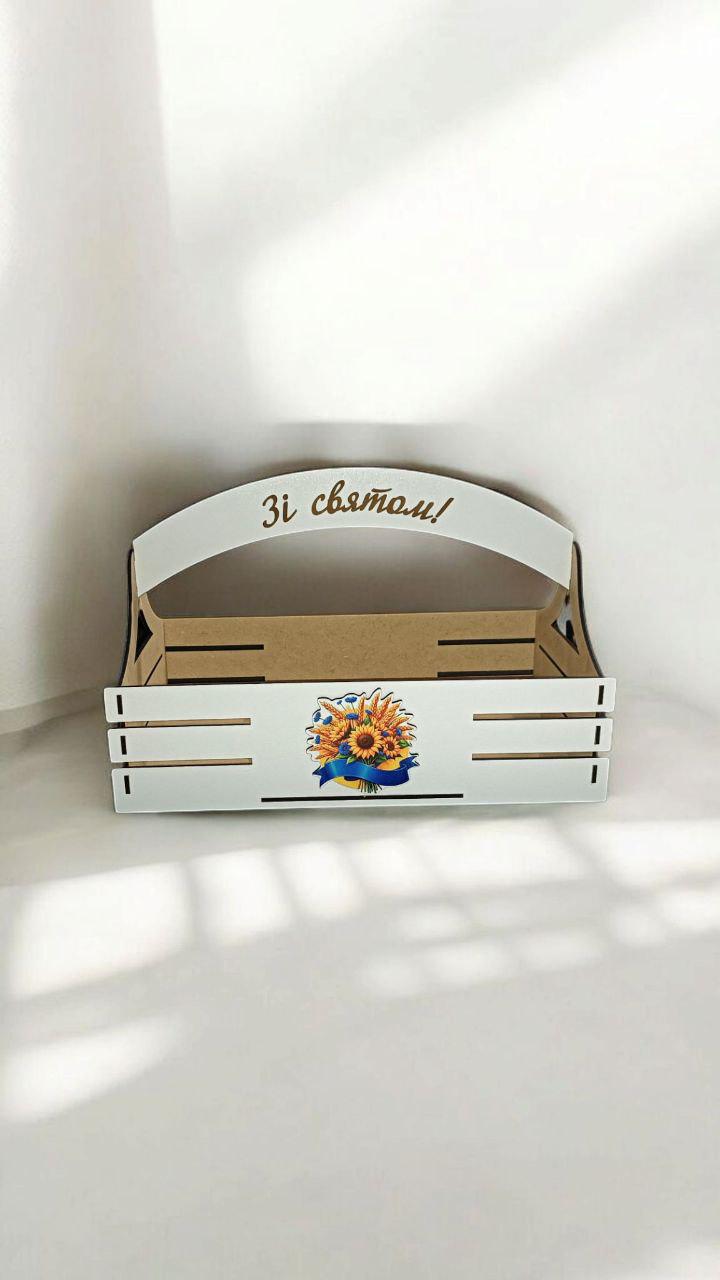 Корзина с ручкой из дерева для цветов/сладостей/фруктов - фото 2 Корзина с ручкой из дерева для цветов/сладостей/фруктов - фото 2