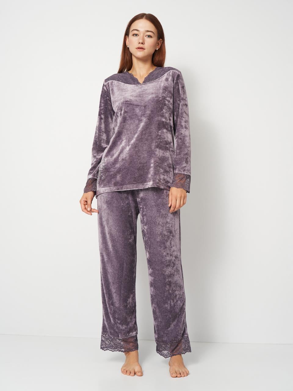 Костюм домашний женский Cotpark кофта/брюки 2XL Фиолетовый (30438-03-2XL)