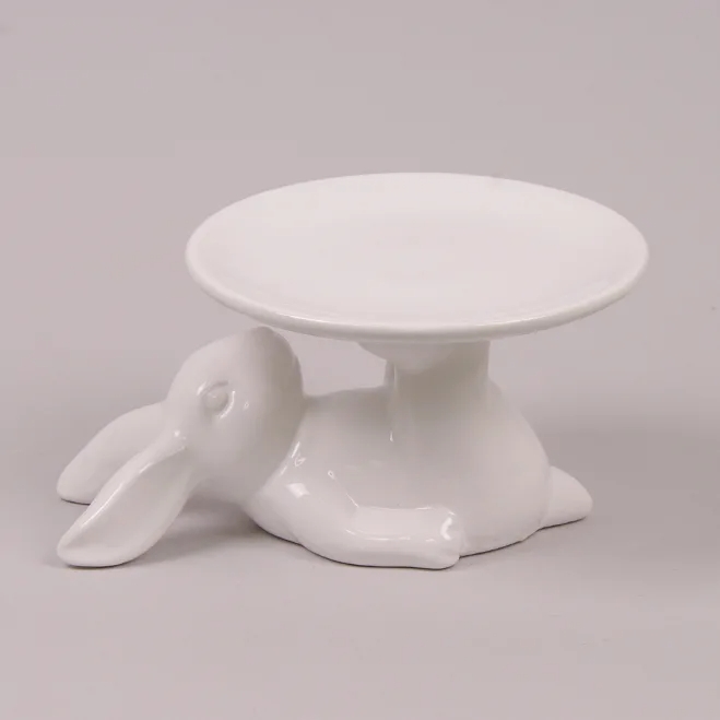 Тортовница керамическая Flora с зайчиком (26659)