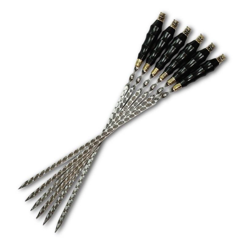 Шампуры для шашлыка Gorillas BBQ Волк с деревянной ручкой 6 шт. (SKK61)