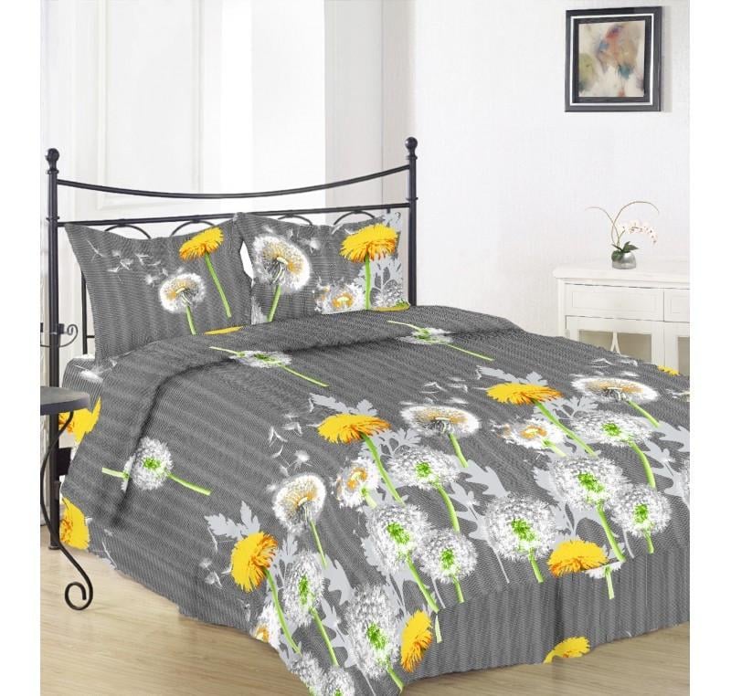 Простынь на резинке Вилена Голд Одуванчик темный бязь 140х200/25 см