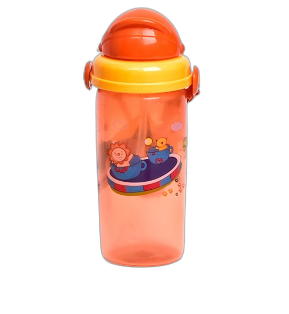 Бутылка-поилка детская с трубочкой/ремешком 500 мл (AN012658)
