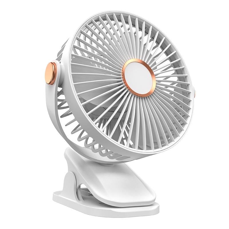 Вентилятор беспроводной USB с регулировкой угла 3 режима скорости 21 см Белый (U9696)
