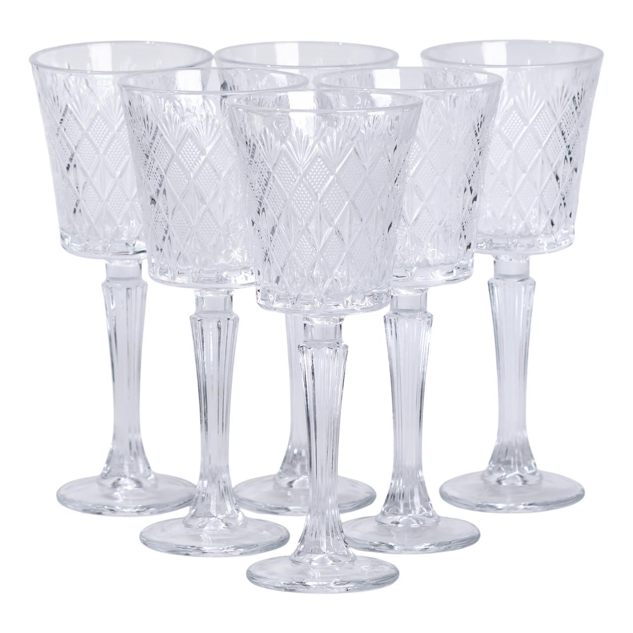 Набор бокалов для вина на высокой ножке 6 шт. 225 мл (HP-19-128)