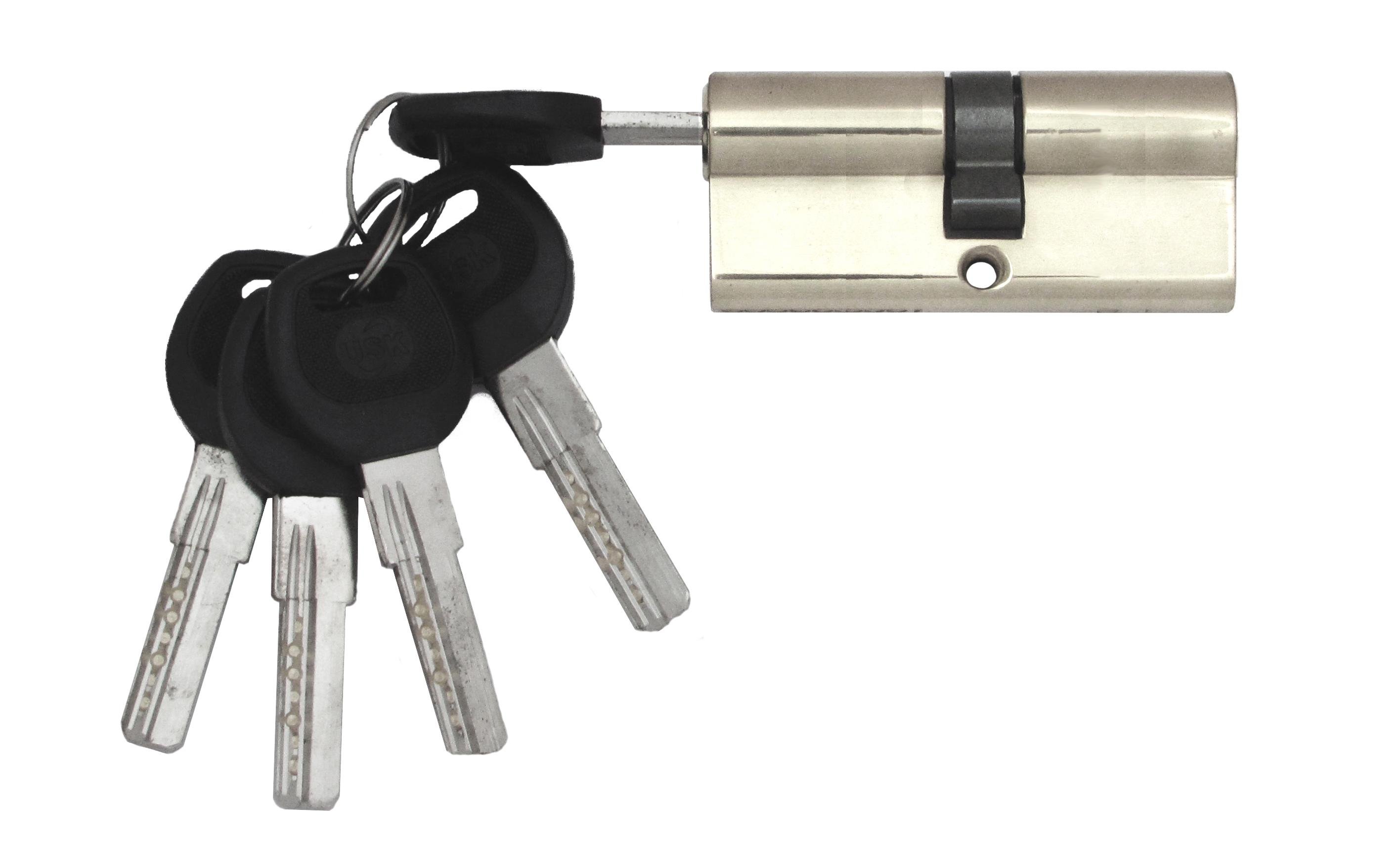 Цилиндровый механизм USK ZC-70 35x35 ключ/ключ Никель