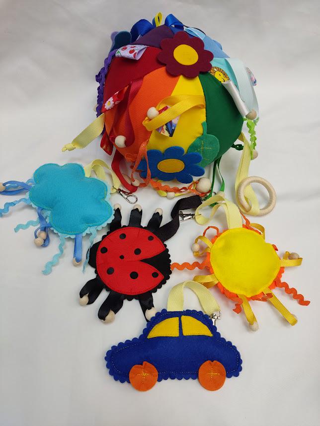 Бізі-м'яч розвиваючий Happy Vita Craft хмарка/машинка Різнокольоровий (25769737)
