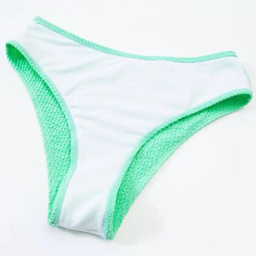 Купальник раздельный Жатка на одно плечо/трусики-слипы р. 48/L Зеленый (SOL-2128-BI-L) - фото 4 Купальник раздельный Жатка на одно плечо/трусики-слипы р. 48/L Зеленый (SOL-2128-BI-L) - фото 4