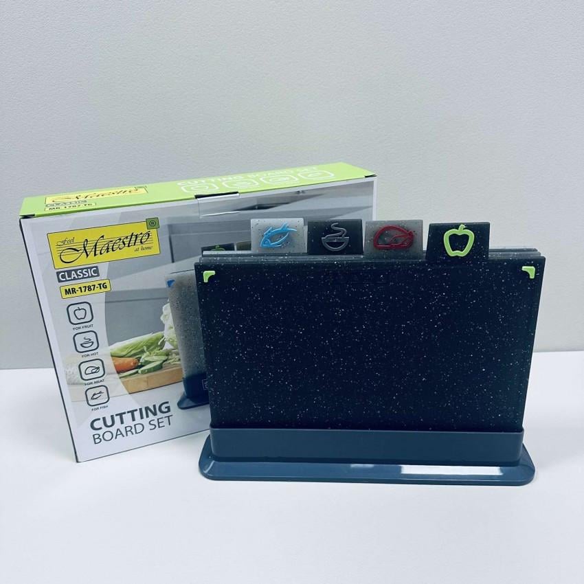 Набір обробних дошок Maestro MR-1787-TG з підставкою 29х19,5 см 4 шт. (2556883088)