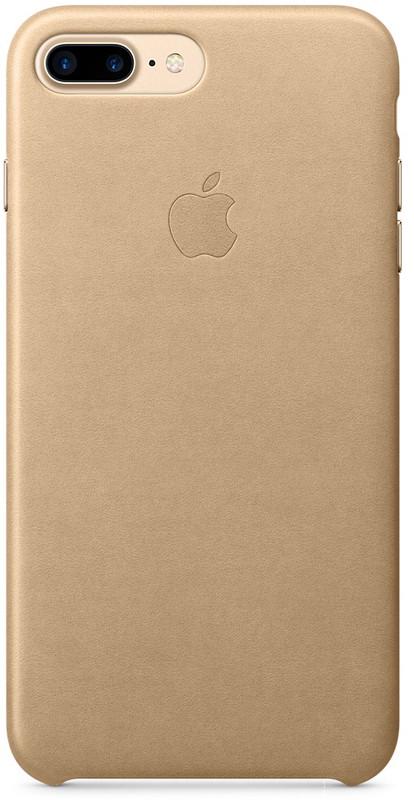 Чехол-накладка Apple Leather Case for iPhone 7 Plus, 8 Plus, Tan (MMYL2) No Box