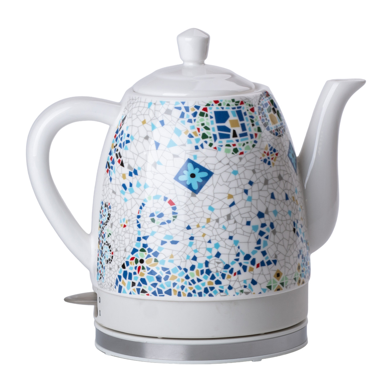 Електрочайник керамічний Sokany SK-09008 із принтом автоматичне вимкнення 1,5 л Білий (SK-09008) - фото 5 Електрочайник керамічний Sokany SK-09008 із принтом автоматичне вимкнення 1,5 л Білий (SK-09008) - фото 5