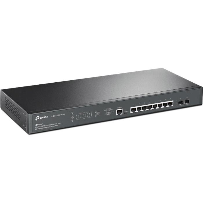 Коммутатор управляемый TP-Link JetStream TL-SG3210XHP-M2 80 Gbps 8xPoE+ 2xSFP+ USB2.0 Black (30492036)