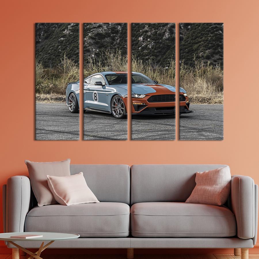 Картина на полотні Стильний спортивний автомобіль Mustang Rush етап 209x133 см (1253-41)