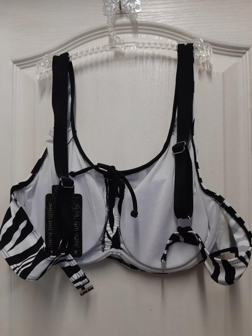 Купальник жіночий роздільний FABO Y2021k з принтом м'яка чашка з високими шортами р. 52 Чорний (Y2021) - фото 3