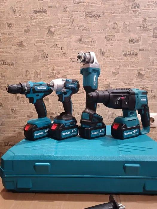 Набор электроинструмента Makita 4в1 два аккумулятора в кейсе - фото 5 Набор электроинструмента Makita 4в1 два аккумулятора в кейсе - фото 5