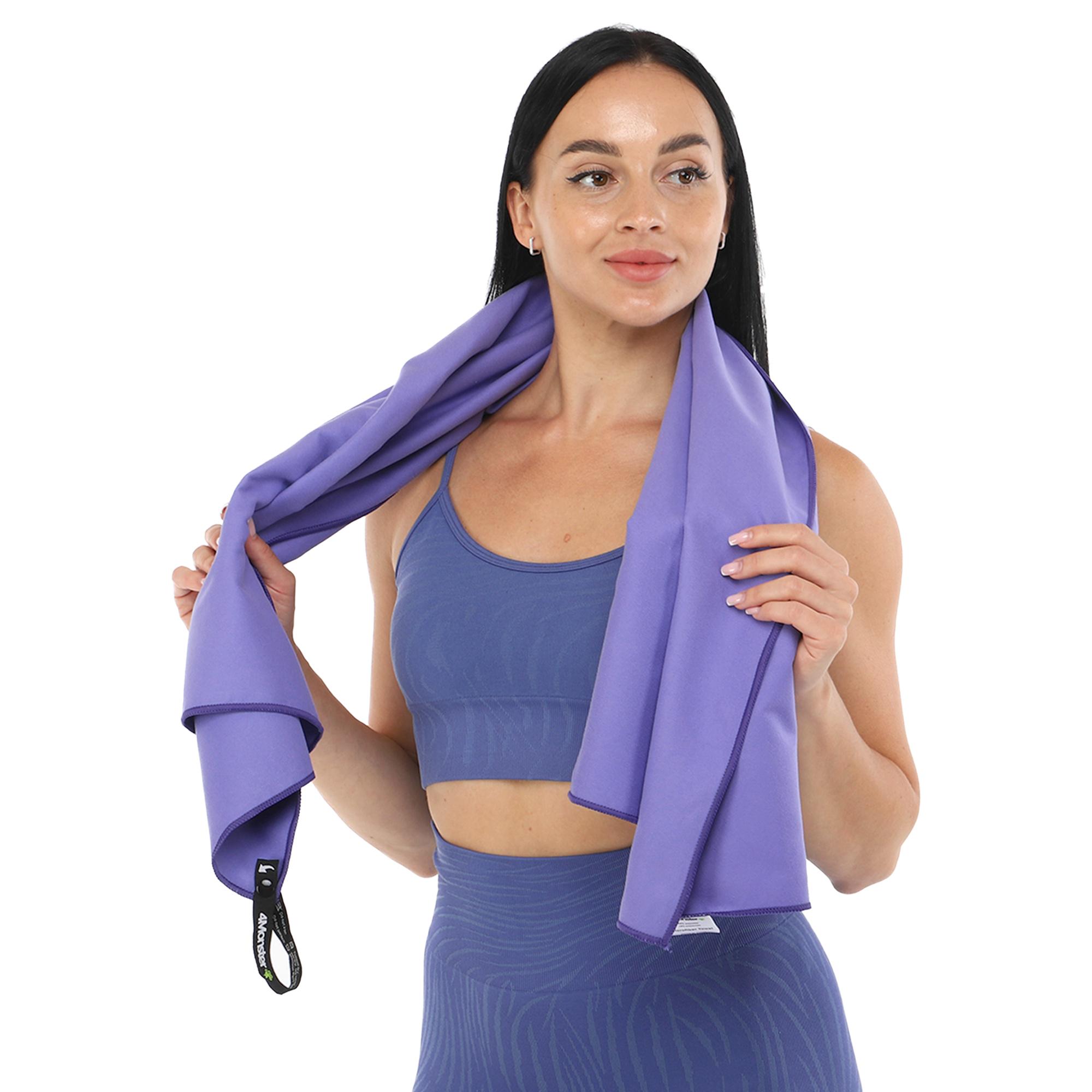 Рушник спортивний антибактеріальний Antibacterial Towel 4Monster Фіолетовий (T-ECT-120) - фото 6
