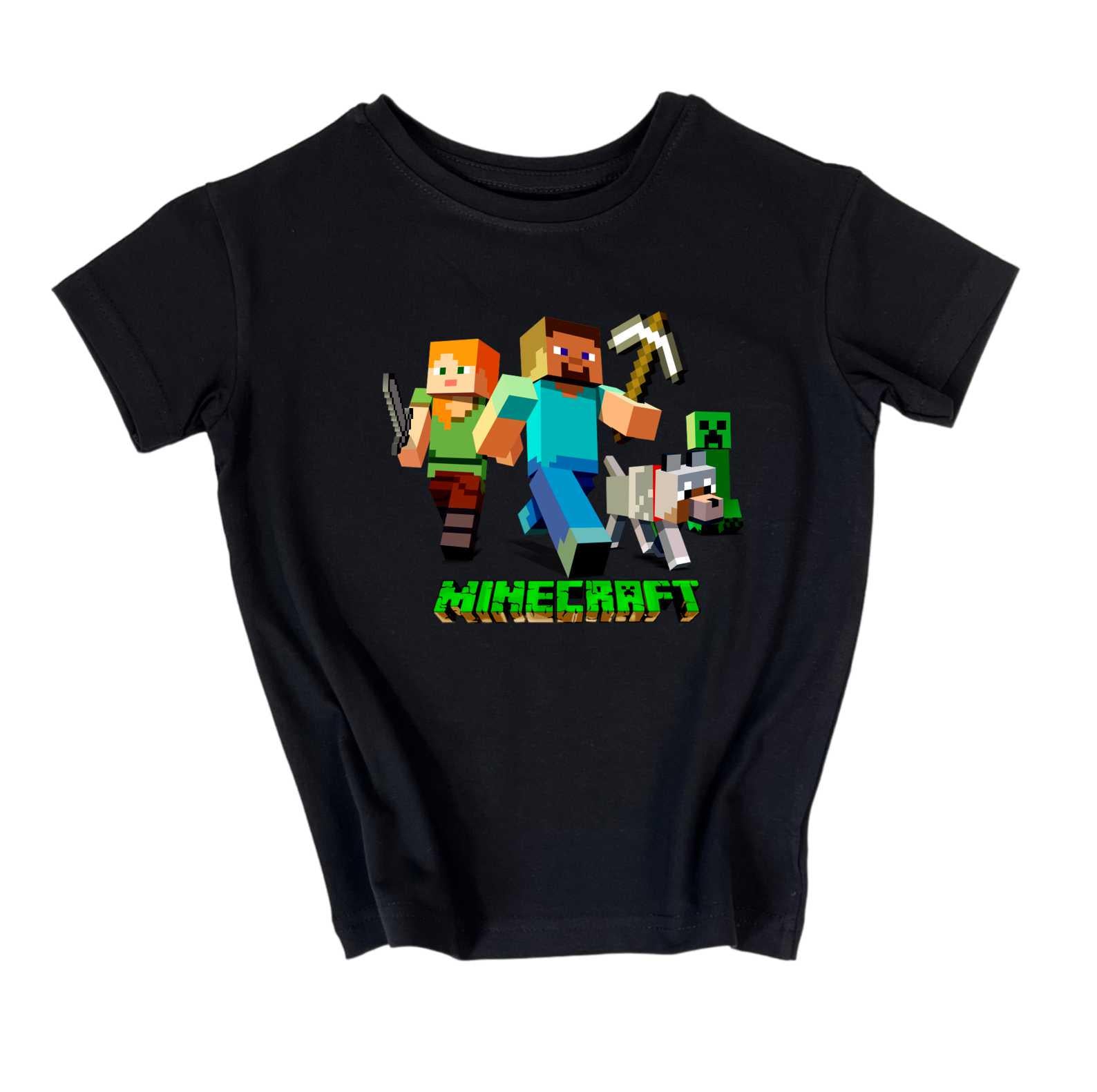 Футболка дитяча TM Spinogriz СПИ2024 Майнкрафт 134 см Чорний (19270602)