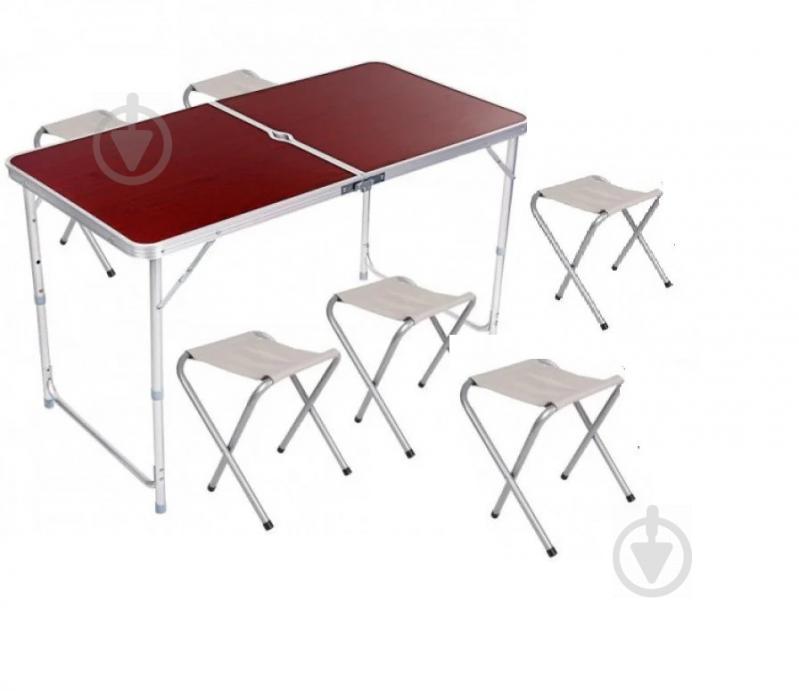 Стол Rainberg RB-9303 180х60 см для пикника раскладной с 6 стульями